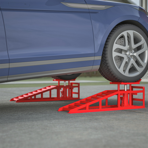 2 Pack Hydraulic Car Ramps - 5T 11000lbs Low Profile Lift for Trucks & Trailers, Garage Service Ramps - Image 13
