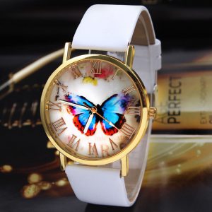 Roman Scale Butterfly Belt Watch - Stylish Universal Gold Shell Timepiece