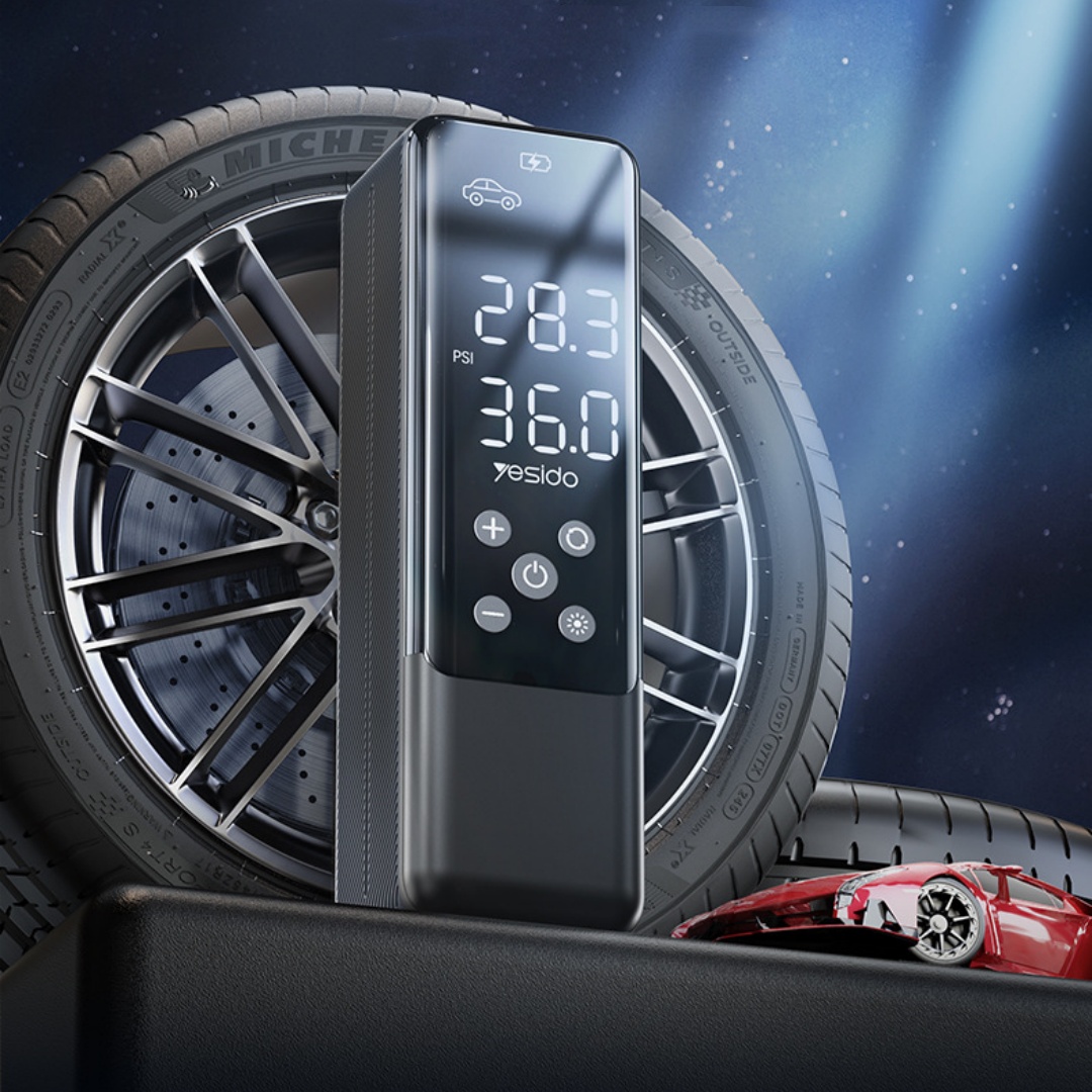 High-Power Portable 12V Car Tire Inflator - Inflatable Air Pump