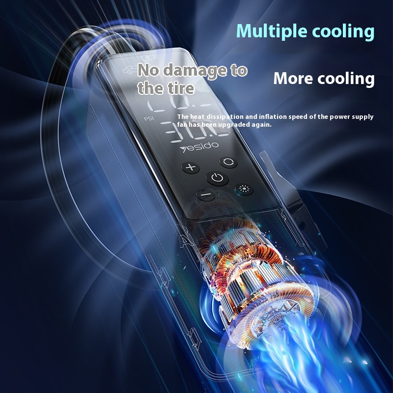 High-Power Portable 12V Car Tire Inflator - Inflatable Air Pump - Image 4