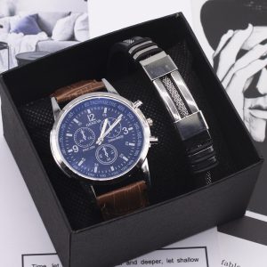 Men's Blue Light Glass Wrist Watch - Stylish and Modern New Timepieces