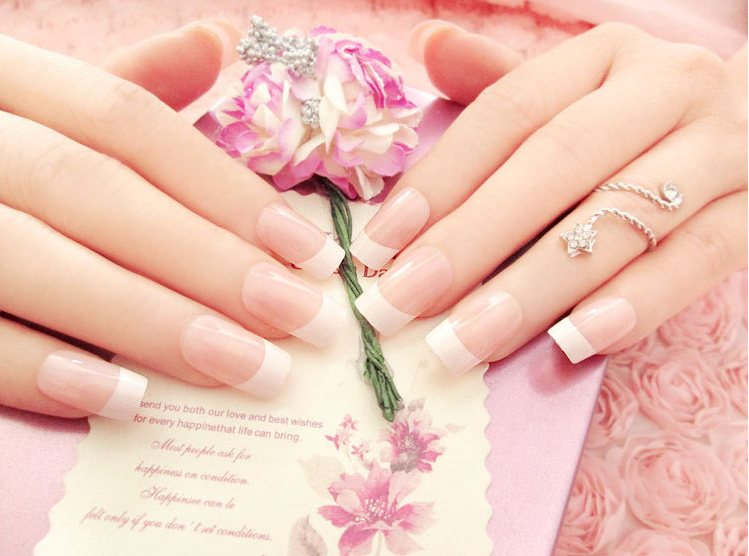 Nail Art: Long French Fake Nail Patches for Stunning Nail Designs - Image 2
