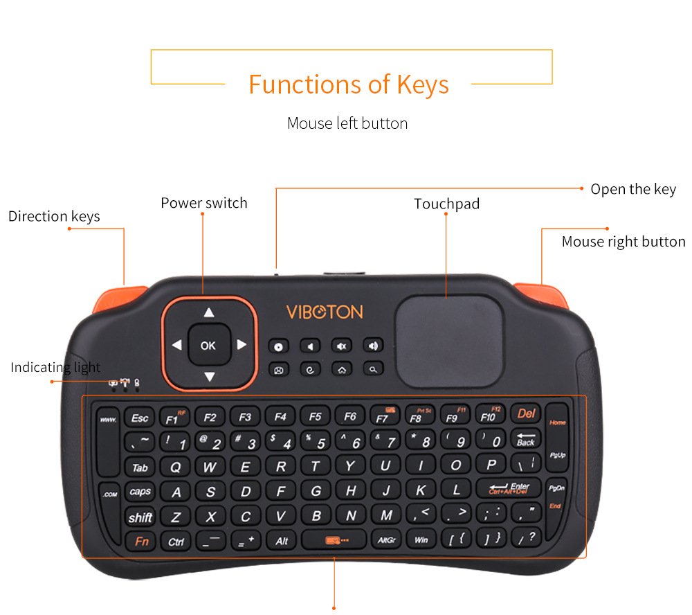 S1 Mini Wireless Bygoad with Mouse Touchpad - Compact & Convenient - Image 3