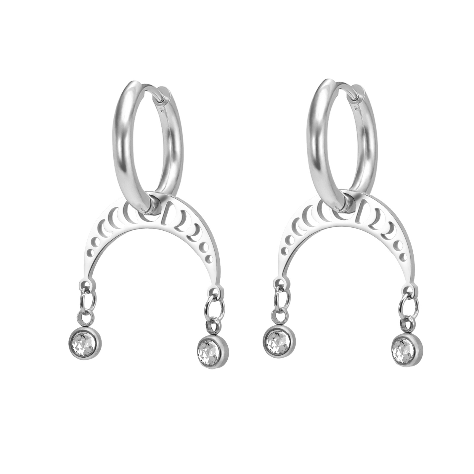 Stylish European and American Geometric Curved Cut Earrings for Modern Elegance - Image 10