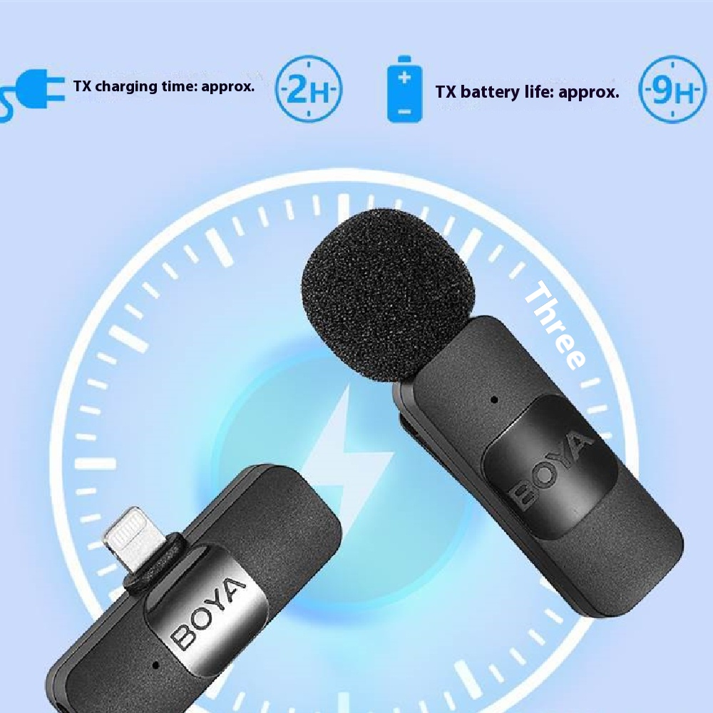 Wireless Microphone Collar Clip for Mobile Live Streaming & Video Recording