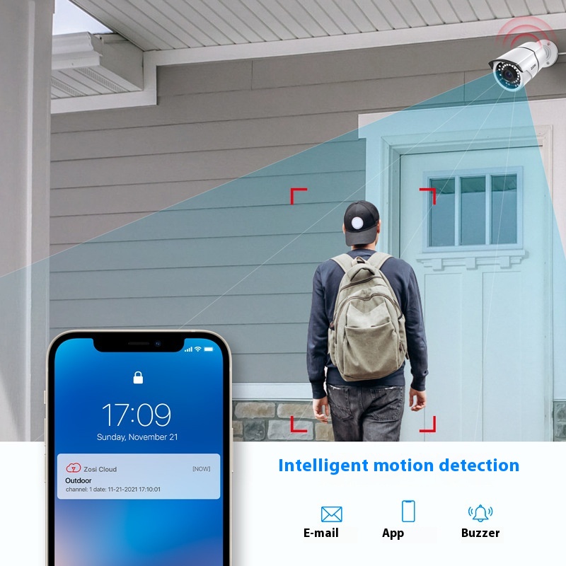 ZOSI Zhou Shi 5MP HD POE Network Video Recorder - Outdoor Security Monitor Set - Image 3