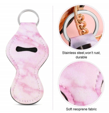 Marble Lipstick Cover Key Chain - Stylish Lipstick Holder Accessory - Image 30