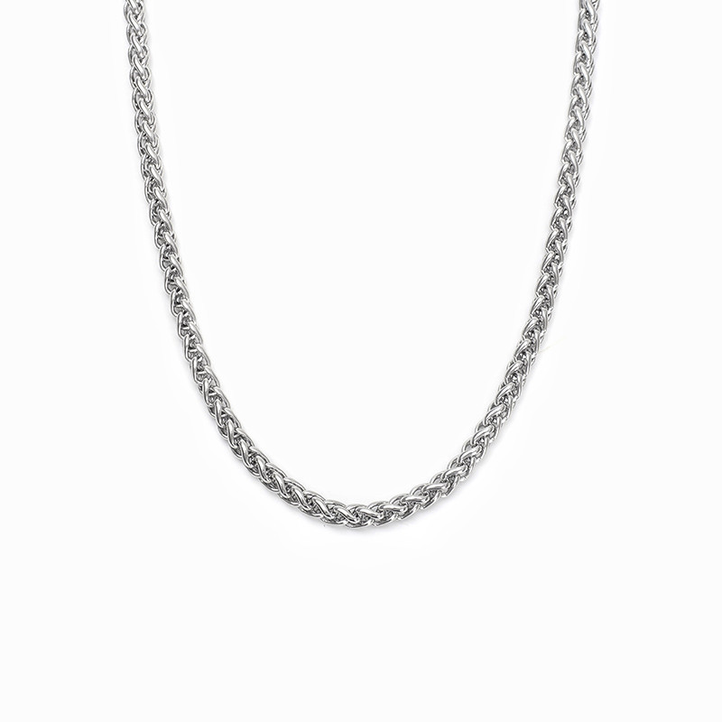 Men's Elegant Titanium Steel Flower Basket Necklace - Stylish Accessory