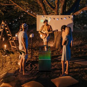 12in 60W LED Spectrum Light with Bluetooth Remote Control & Rod Speaker