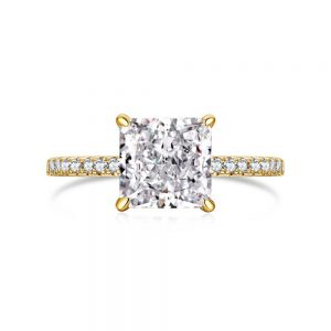 Ice Flower Cut Zircon Inlaid Women's Sterling Silver Ring - Elegant Jewelry for Every Occasion