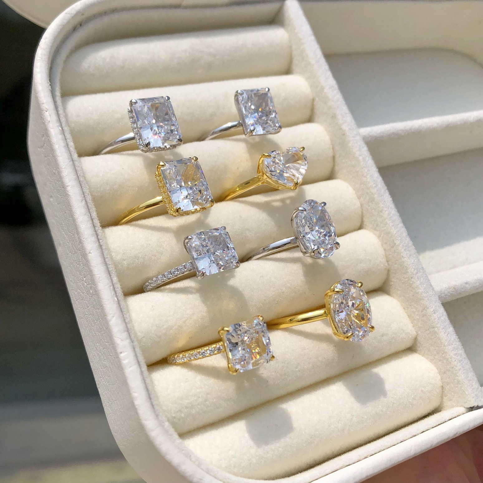 Ice Flower Cut Zircon Inlaid Women's Sterling Silver Ring - Elegant Jewelry for Every Occasion - Image 6