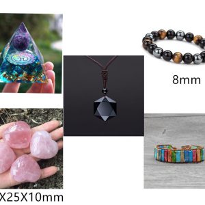 Obsidian Six-Pointed Star Pendant Necklace - Stylish Sweater Chain