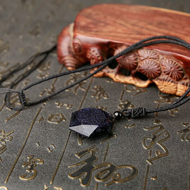 Obsidian Six-Pointed Star Pendant Necklace - Stylish Sweater Chain - Image 9