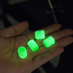 Glow-in-the-Dark Car Valve Caps for Enhanced Visibility and Style