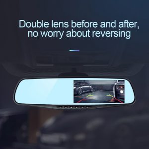 3.5 Inch Rearview Mirror Car Dash Cam with High-Definition Lens