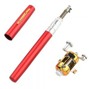 Compact Telescopic Pocket Fishing Rod Kit - 1m Ice & Sea Fishing Rod