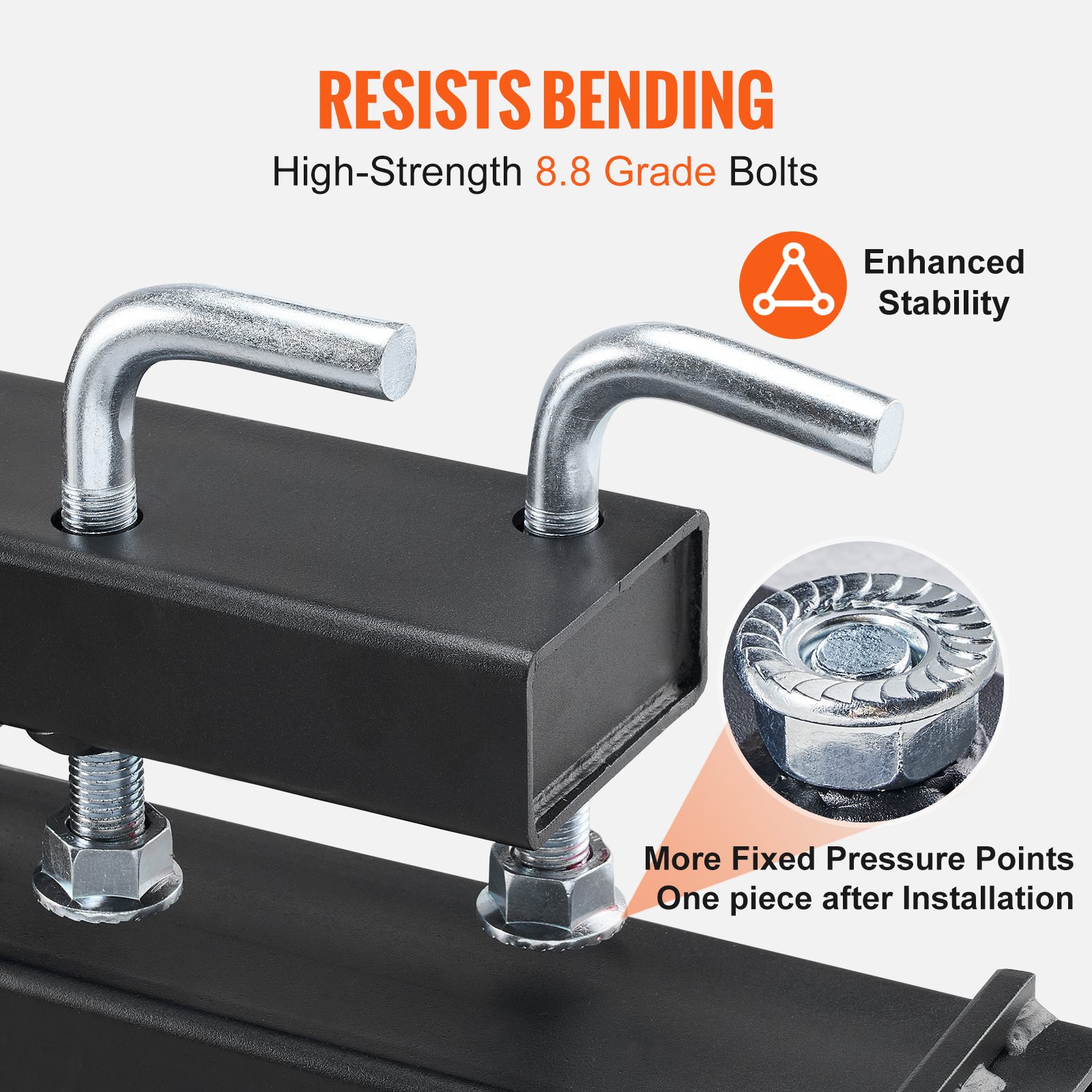 VEVOR Heavy Duty Pallet Forks, 4000 lbs Clamp-On, 60" Length with Adjustable Stabilizer Bar, Ideal Tractor Bucket Forks for Attachments, Skid Steer & Loader Bucket - Image 4