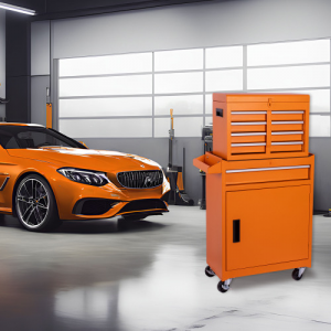 5-Drawer Rolling Tool Chest with Detachable Top Toolbox, Lockable Wheels, Adjustable Shelf, and Metal Design for Garage Workshop Storage