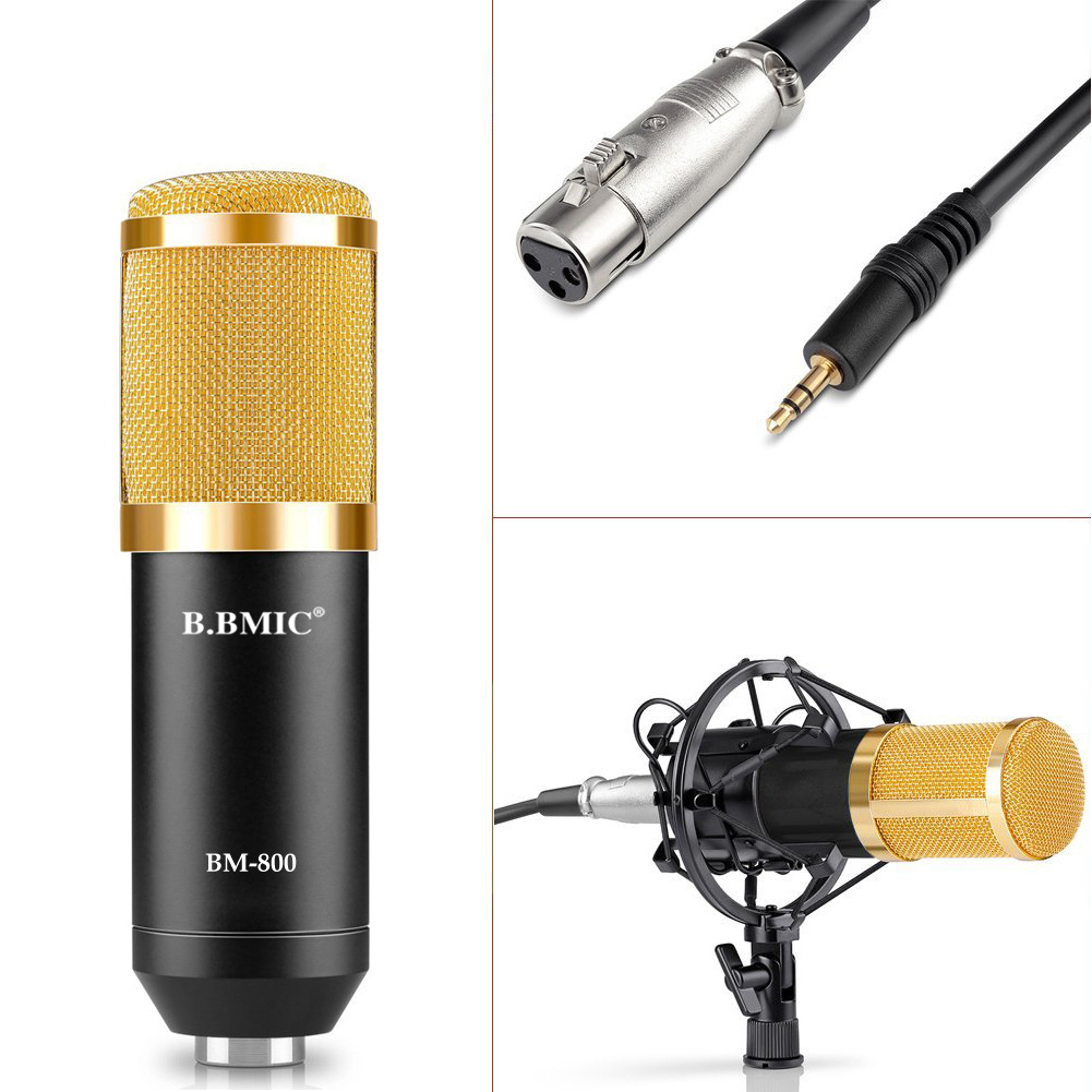 BM800 Condenser Anchor Microphone Set for Live Recording and Streaming
