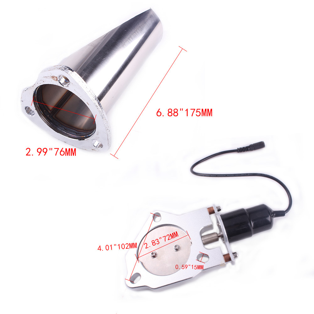 Remote-Controlled Modified Tail Throat for Automobile Exhaust Pipe - Half Set Controller - Image 13