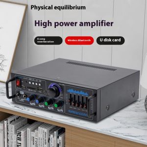 High-Power Bluetooth U Disk Radio Audio Amplifier for Karaoke & Sound Reinforcement System