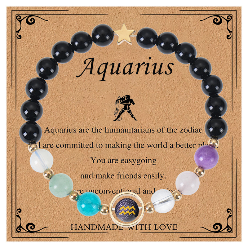 Crystal String Beads 12 Constellation Bracelet Set with Card – Celestial Charm - Image 7