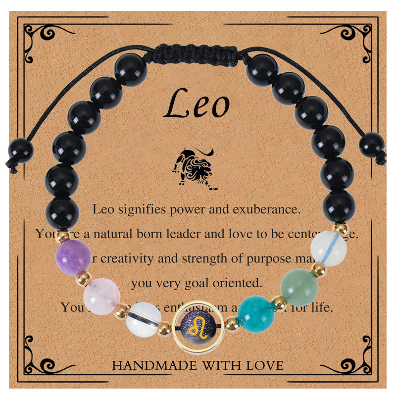 Crystal String Beads 12 Constellation Bracelet Set with Card – Celestial Charm - Image 14