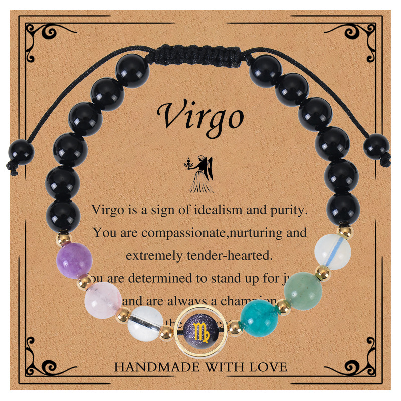 Crystal String Beads 12 Constellation Bracelet Set with Card – Celestial Charm - Image 15
