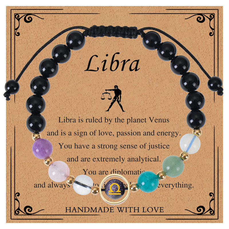 Crystal String Beads 12 Constellation Bracelet Set with Card – Celestial Charm - Image 16