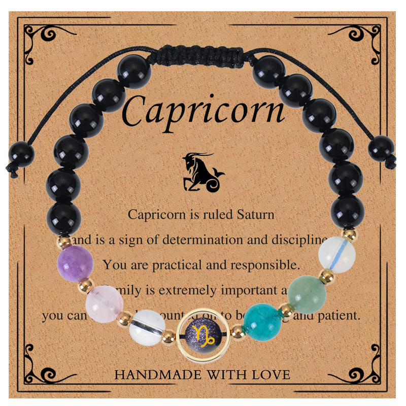 Crystal String Beads 12 Constellation Bracelet Set with Card – Celestial Charm - Image 19