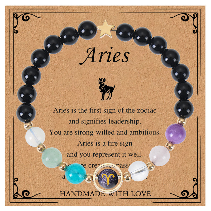 Crystal String Beads 12 Constellation Bracelet Set with Card – Celestial Charm - Image 37