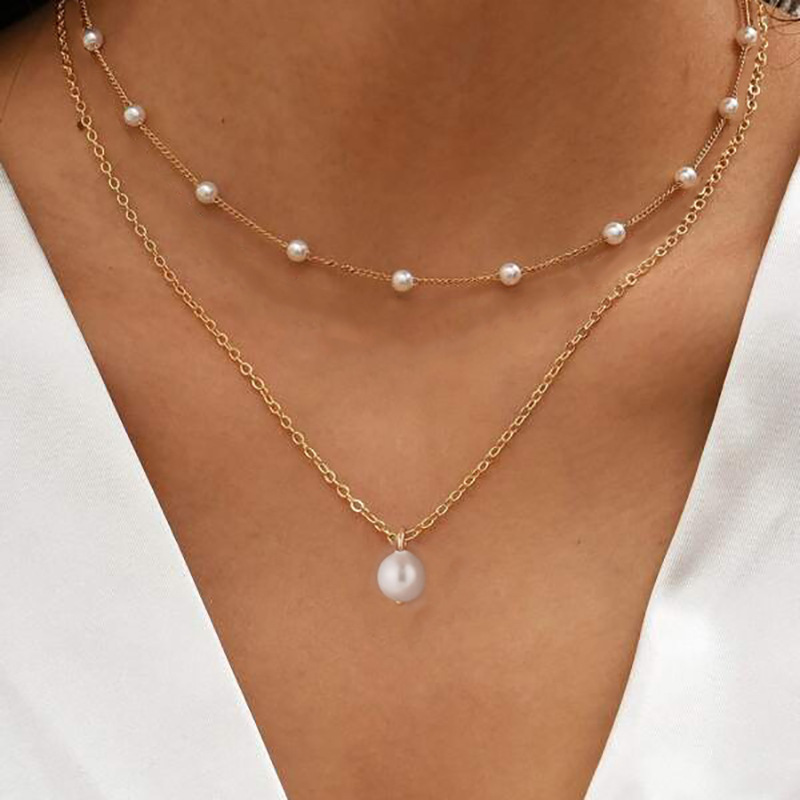 Double Layer Baroque Pearl Necklace - Elegant Design for Timeless Style