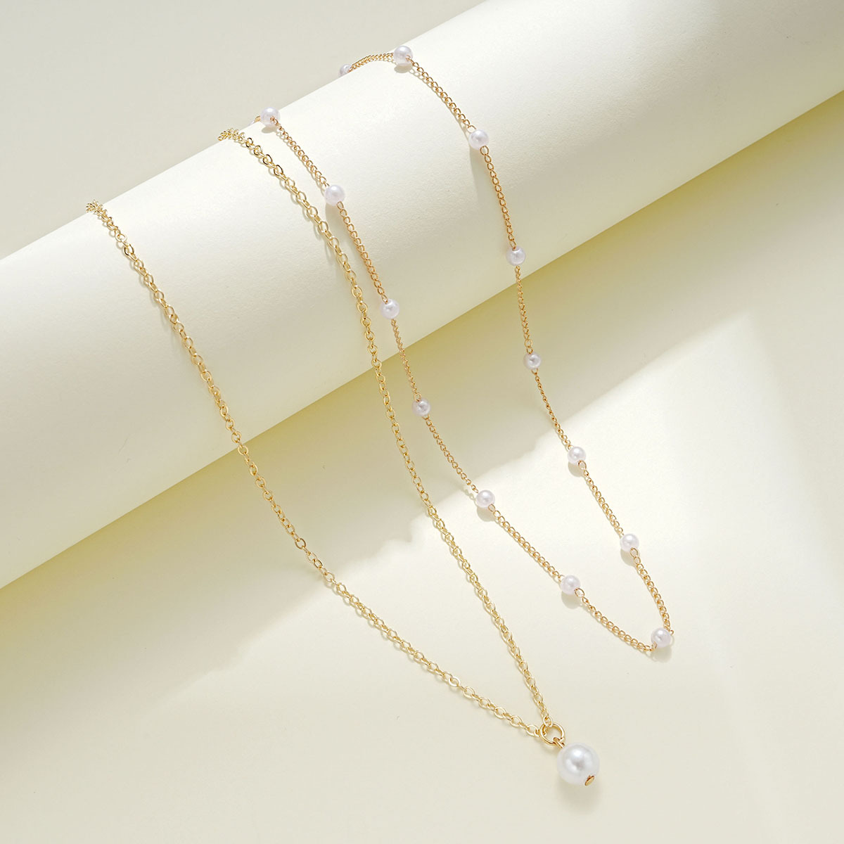 Double Layer Baroque Pearl Necklace - Elegant Design for Timeless Style - Image 3