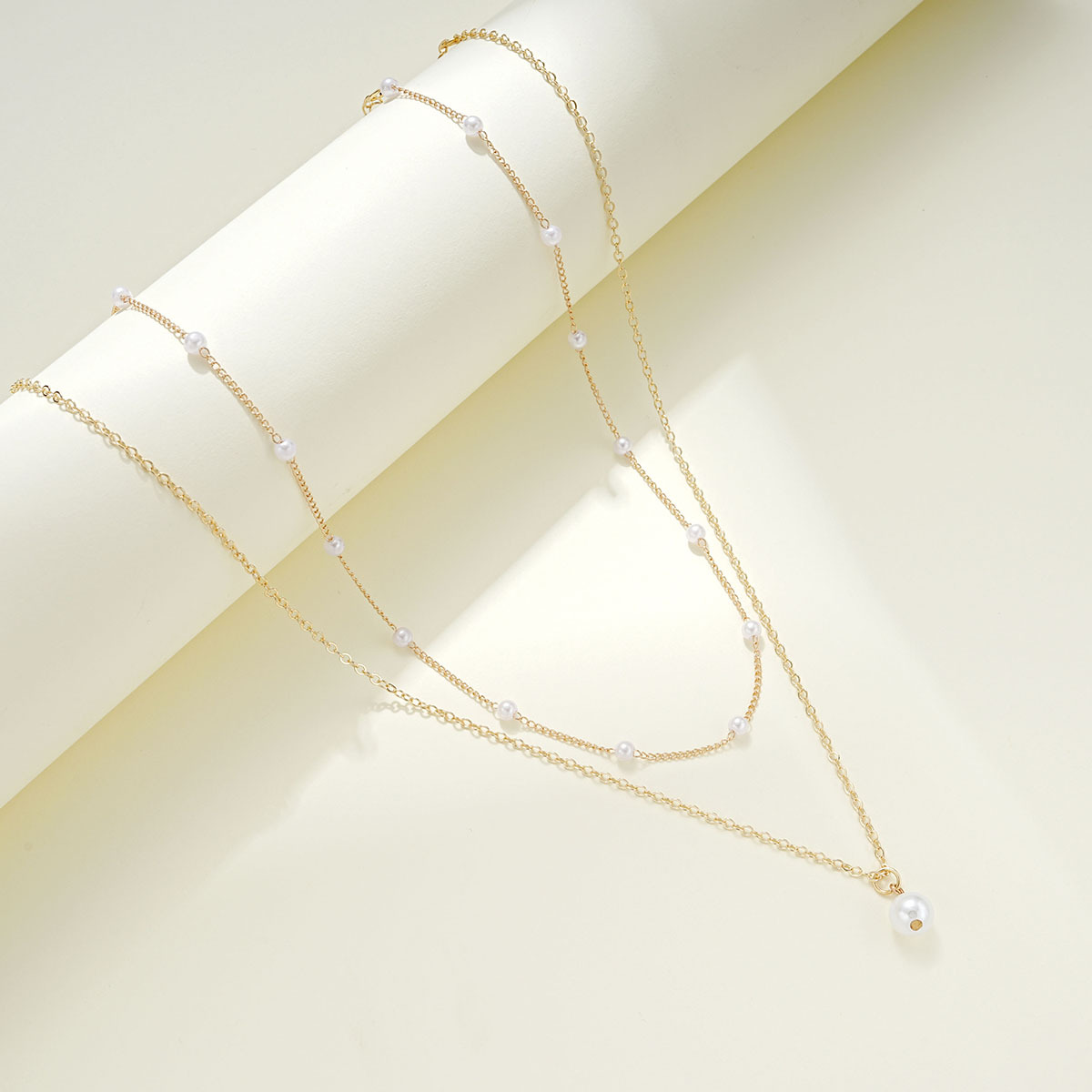 Double Layer Baroque Pearl Necklace - Elegant Design for Timeless Style - Image 4