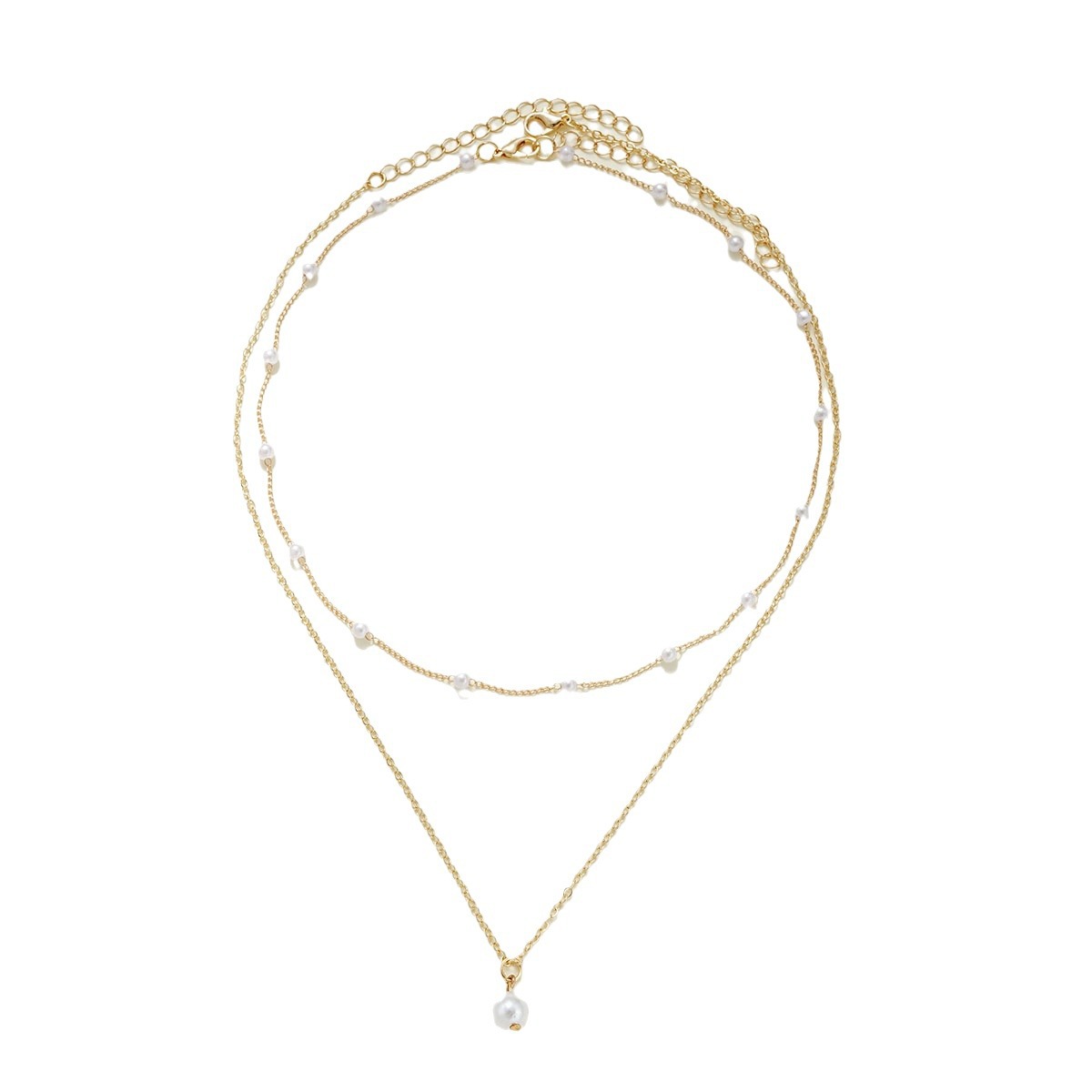 Double Layer Baroque Pearl Necklace - Elegant Design for Timeless Style - Image 5