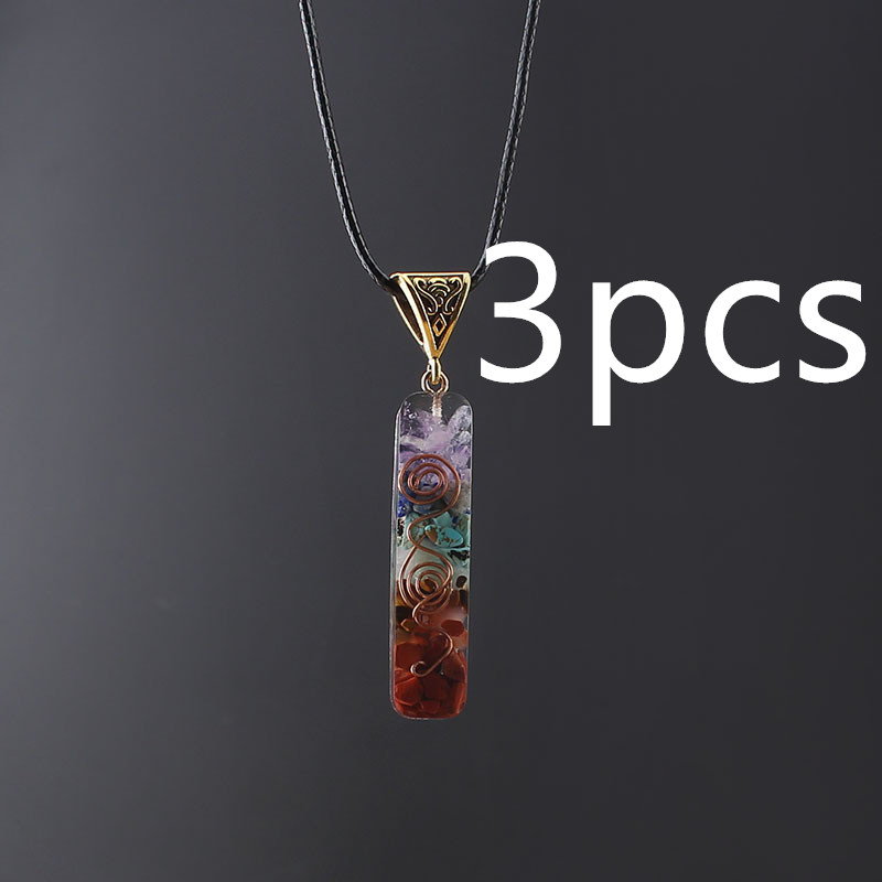 Seven Chakra Spirit Pendant in Gravel - Enhance Your Energy and Balance - Image 2