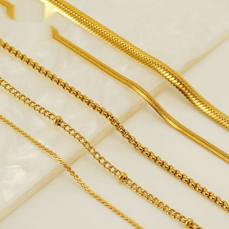 Finished Chain S Chain Clip Bead Necklace - Elegant Jewelry Piece - Image 3