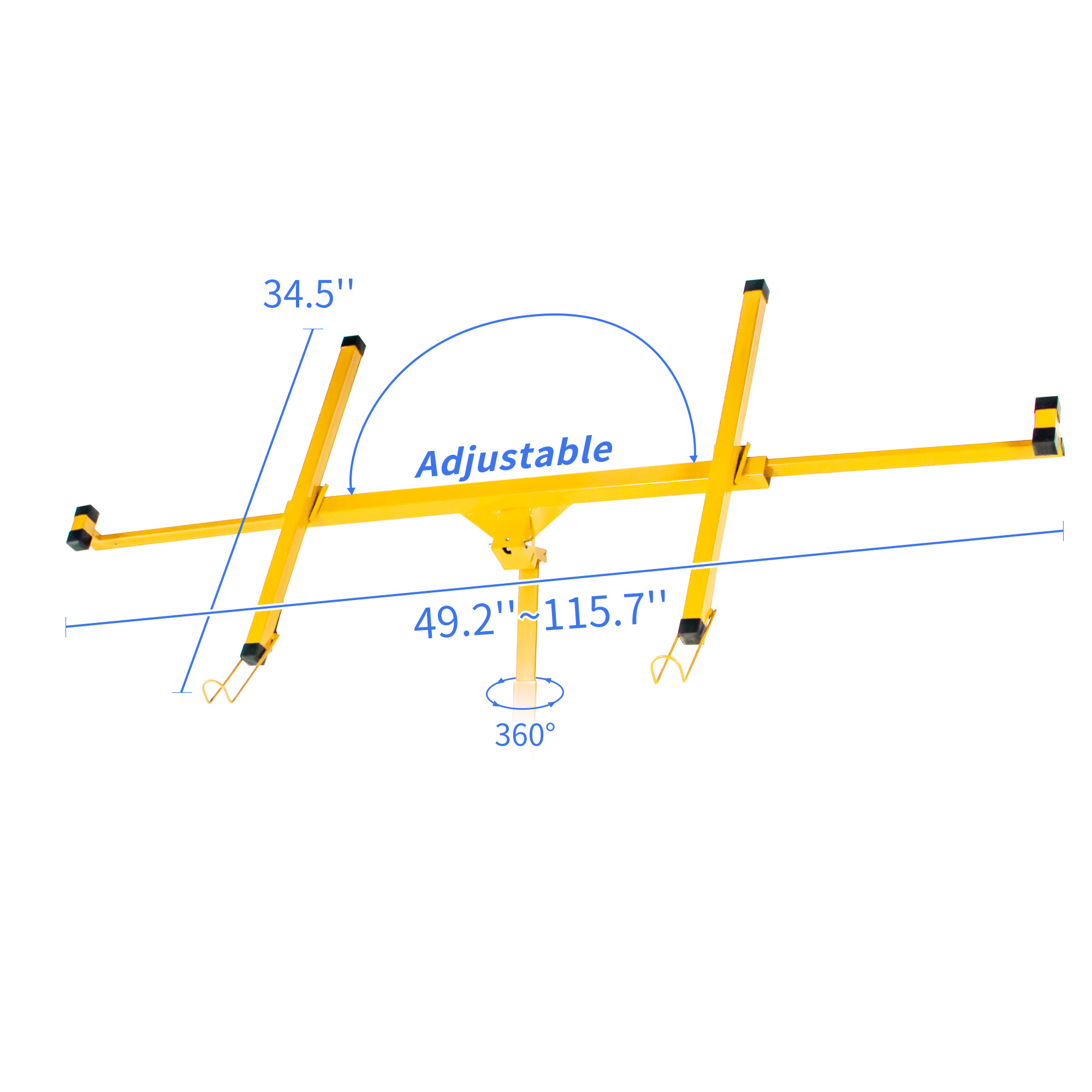 Heavy-Duty Drywall Lift - 11 Ft Panel Jack Lift in Bright Yellow - Image 5