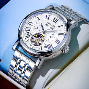 Multifunctional Men's Automatic Waterproof Mechanical Watch for All Occasions