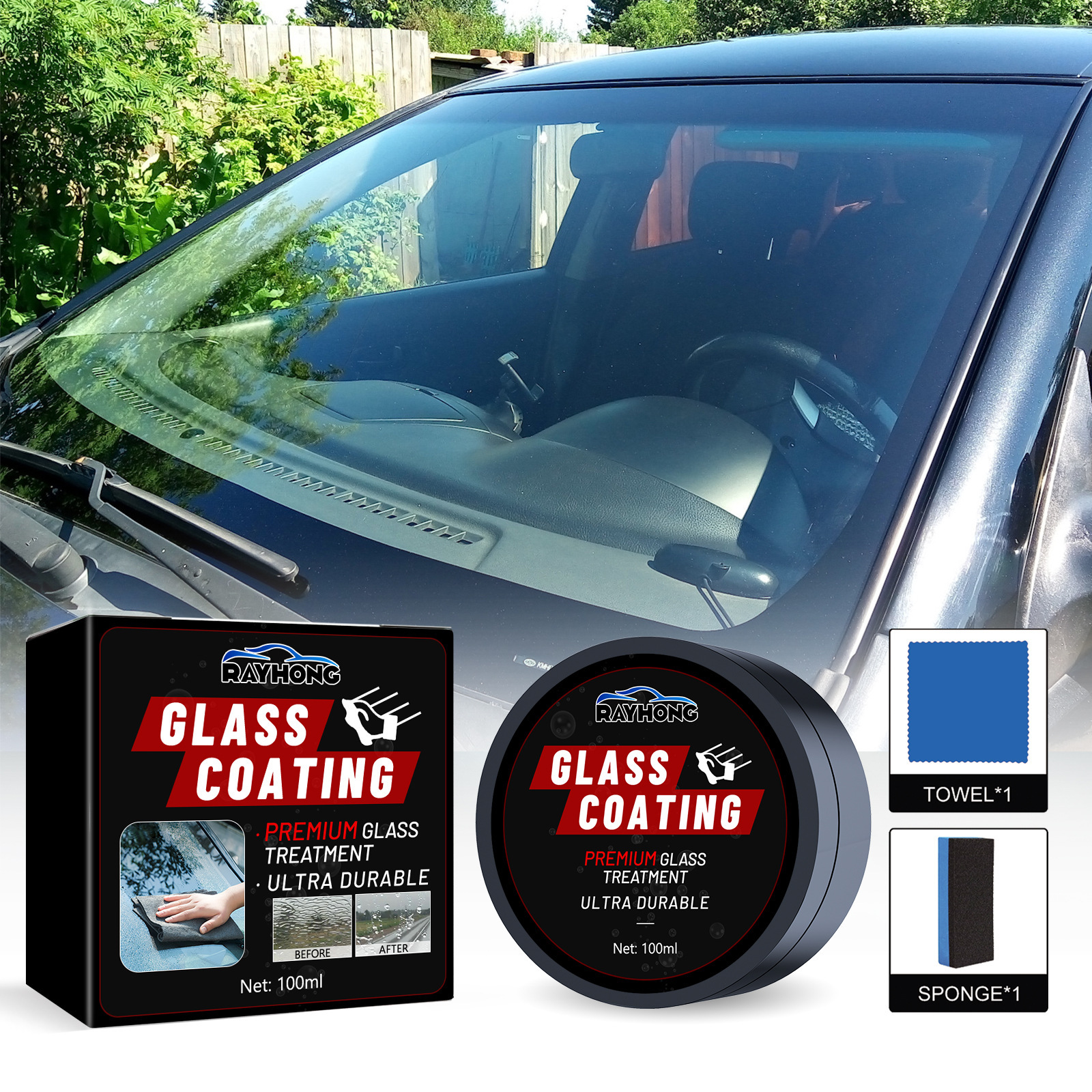 Premium Waterproof Windshield Cleaning Cream - Superior Coating Solution