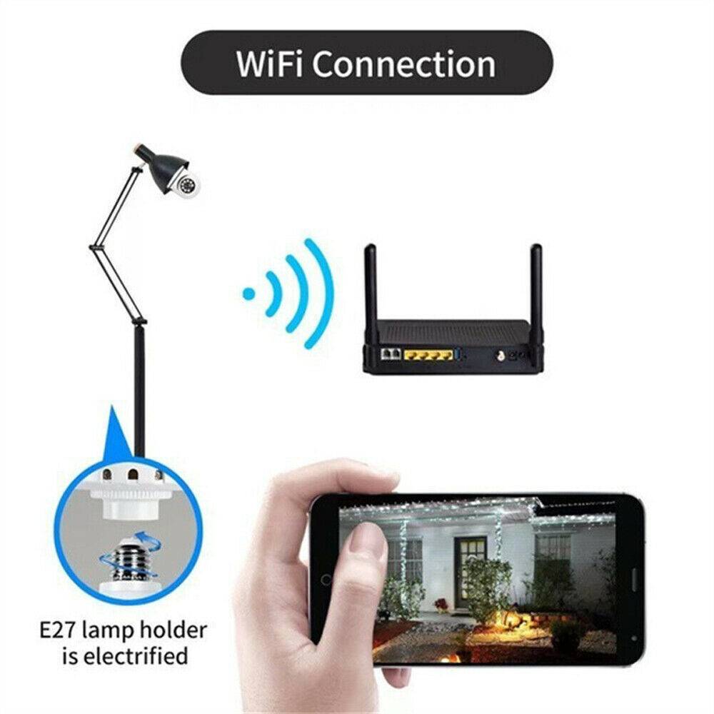 IR E27 Light Bulb Camera - 1080P HD Wireless WiFi Smart Home Security Solution - Image 10