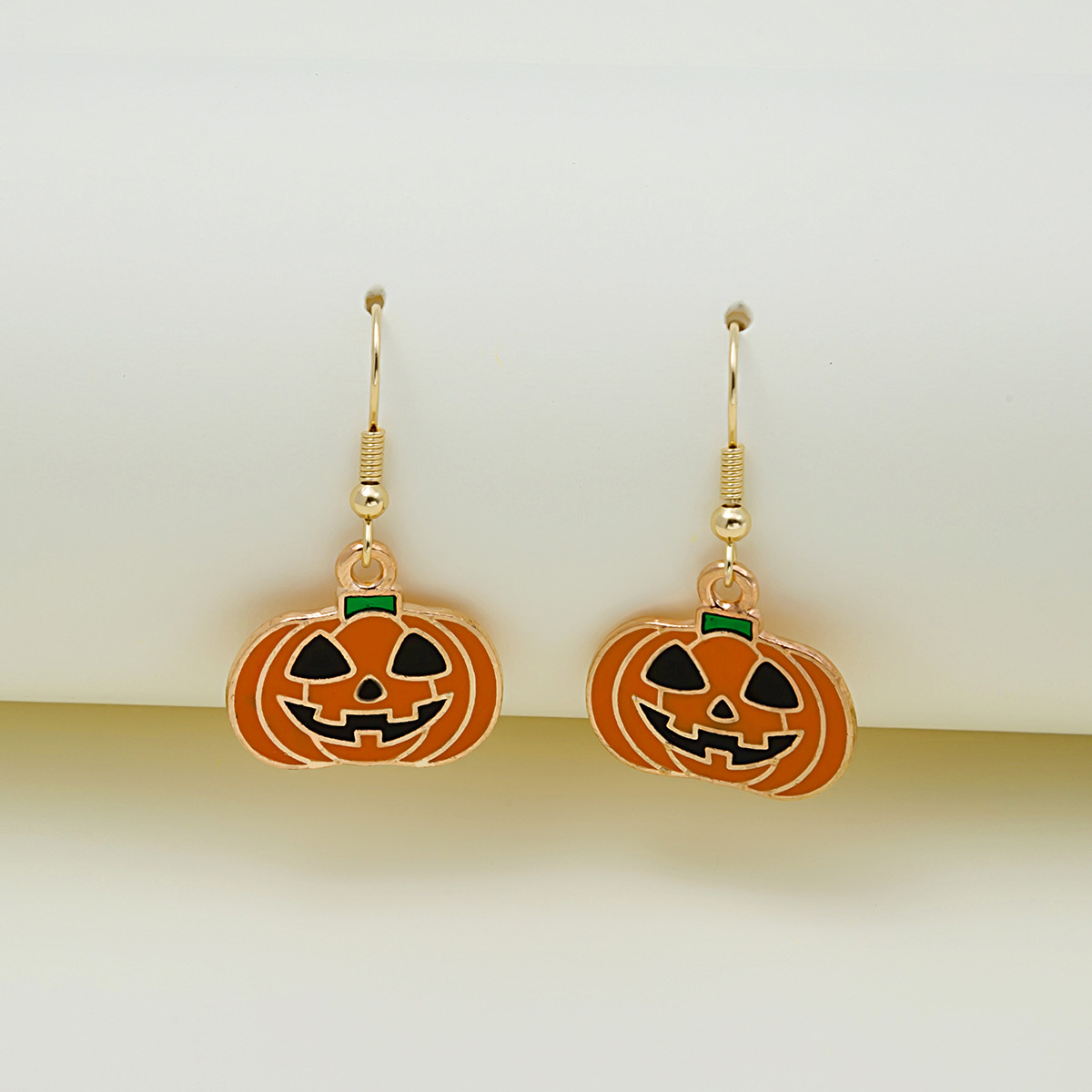 Adorable Halloween Pumpkin Earrings - Spooky Oil Drip Alloy Jewelry - Image 3