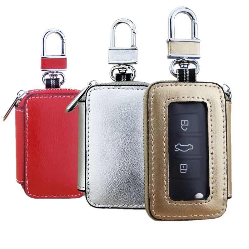 Durable Cowhide Car Key Bag for Men & Women - Stylish & Functional - Image 2