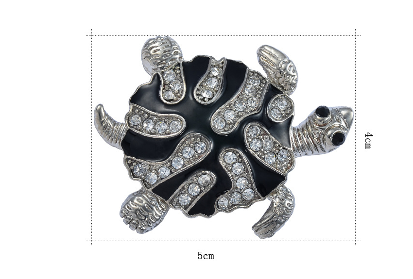 Elegant Diamond Turtle Brooch - A Stunning Accessory for Any Occasion - Image 7