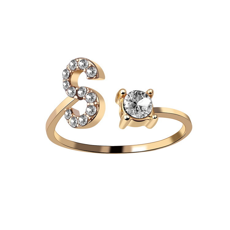 Stylish Adjustable 26 Initial Letter Ring - Elegant Fashion Jewelry for Women - Image 9