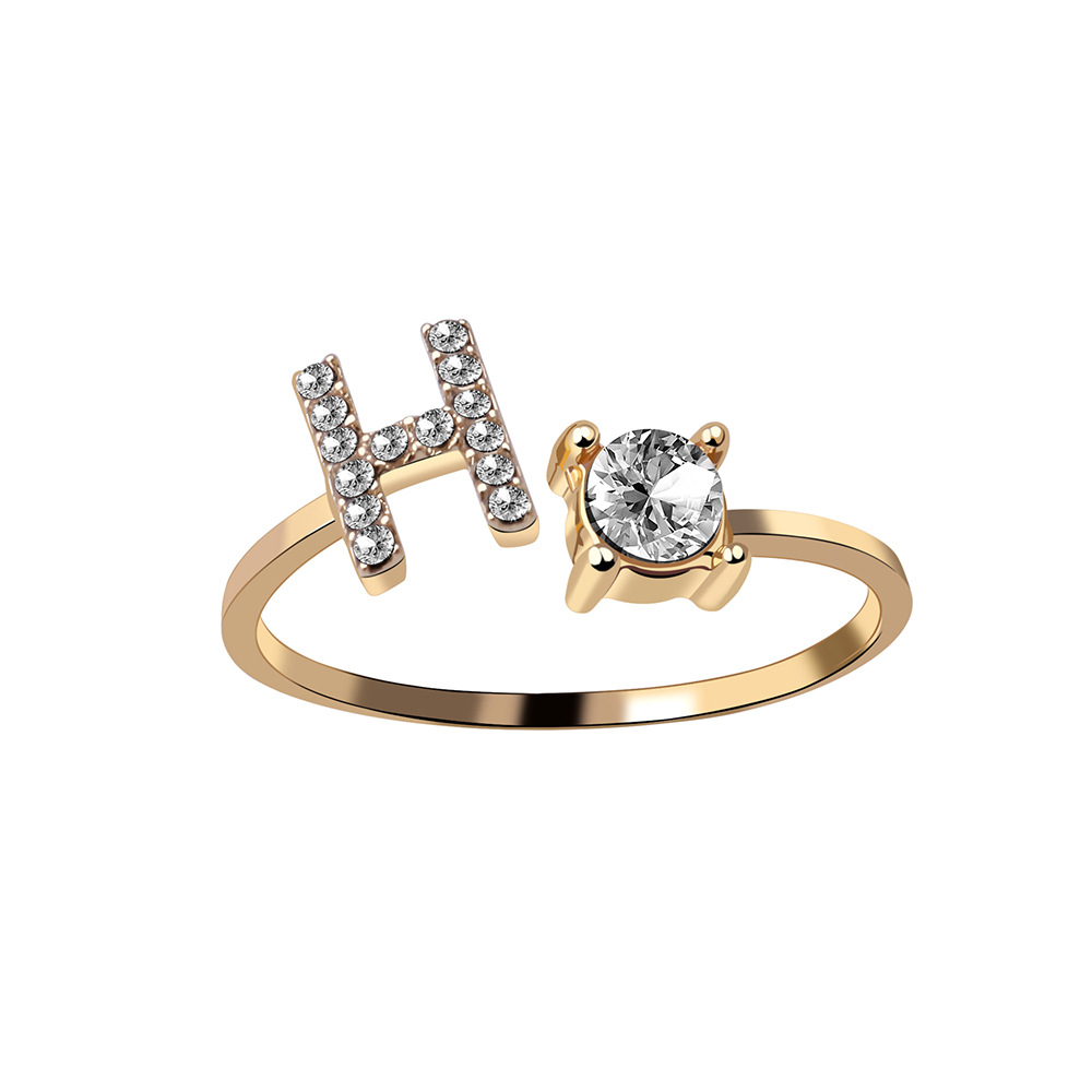 Stylish Adjustable 26 Initial Letter Ring - Elegant Fashion Jewelry for Women - Image 78