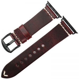 Italian Oil Wax Leather Watch Strap - Premium Quality Leather Band