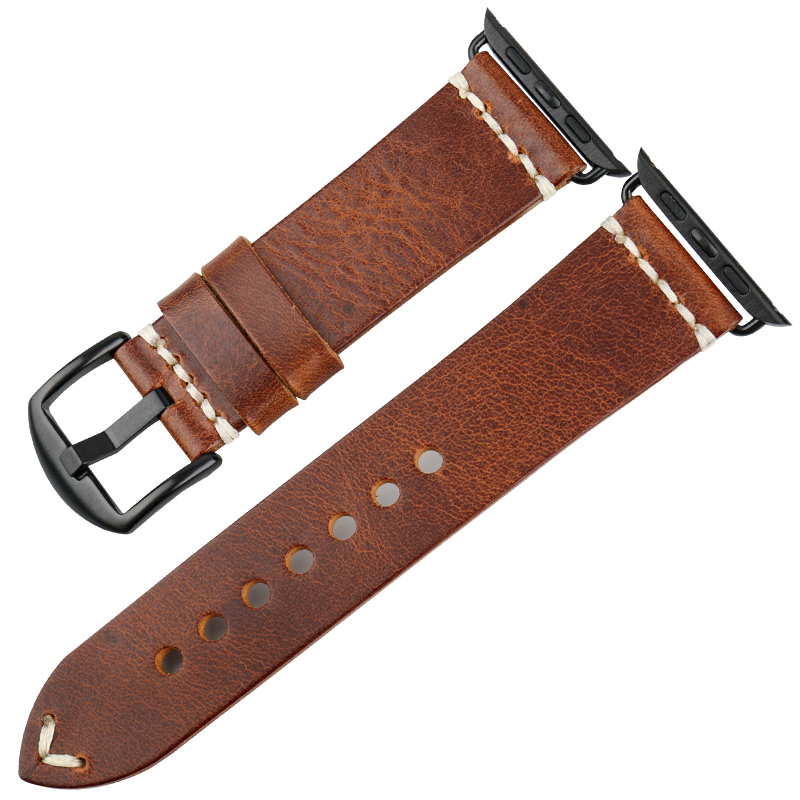 Italian Oil Wax Leather Watch Strap - Premium Quality Leather Band - Image 8