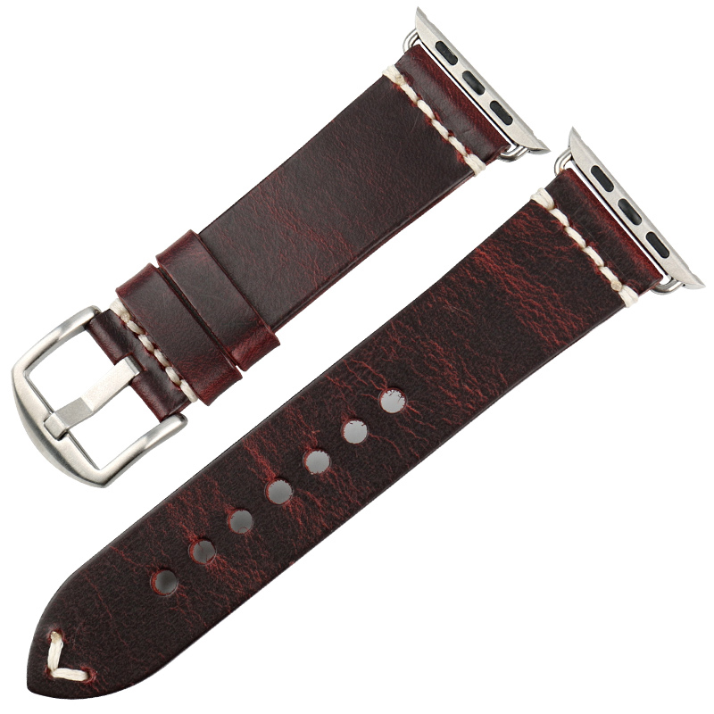 Italian Oil Wax Leather Watch Strap - Premium Quality Leather Band - Image 9