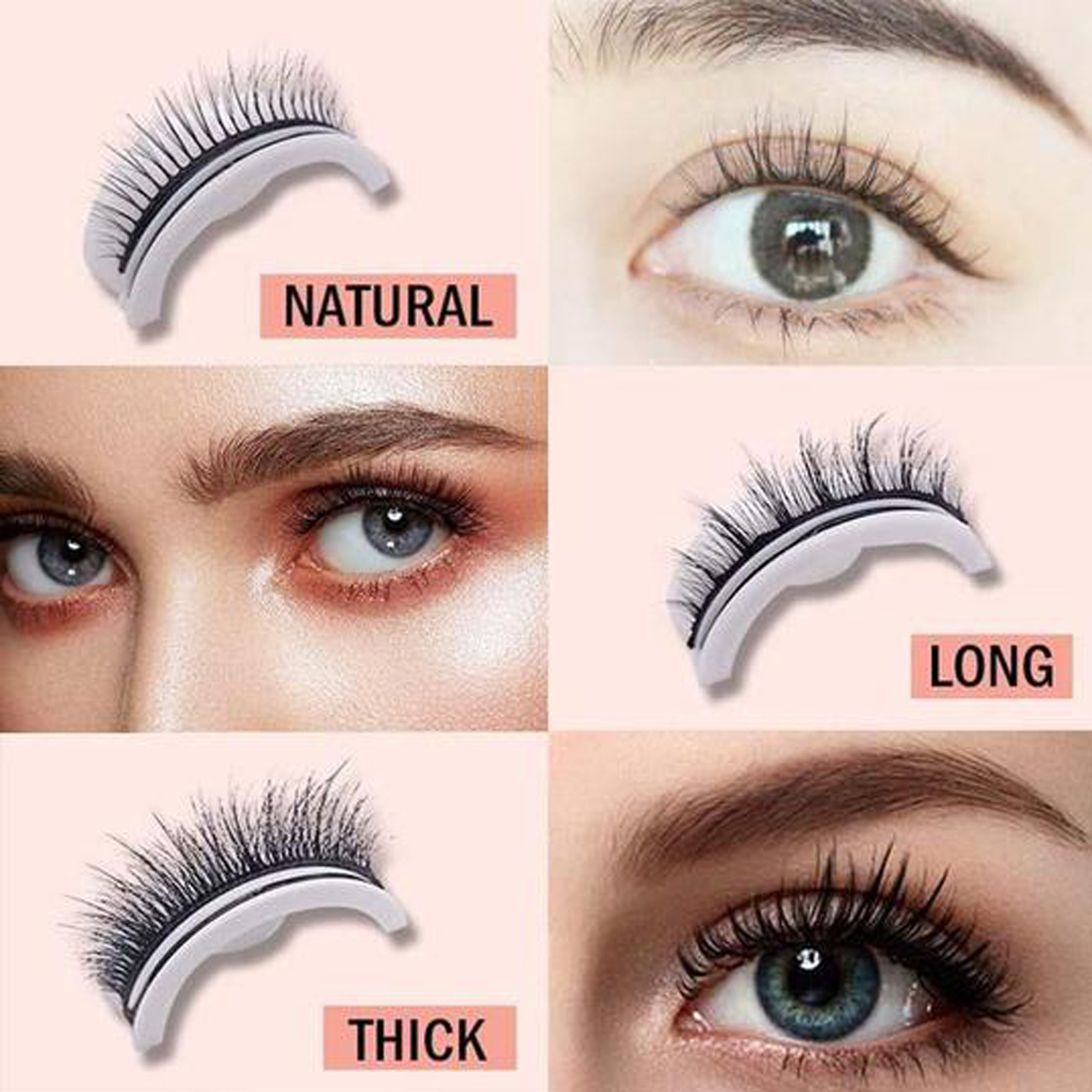 Thick Women's Self-Adhesive False Eyelashes - No Glue Needed! - Image 11